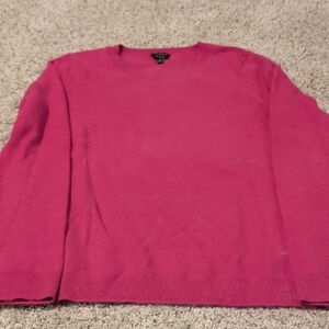 Talbots Vibrant Pink Crew Neck Sweater
